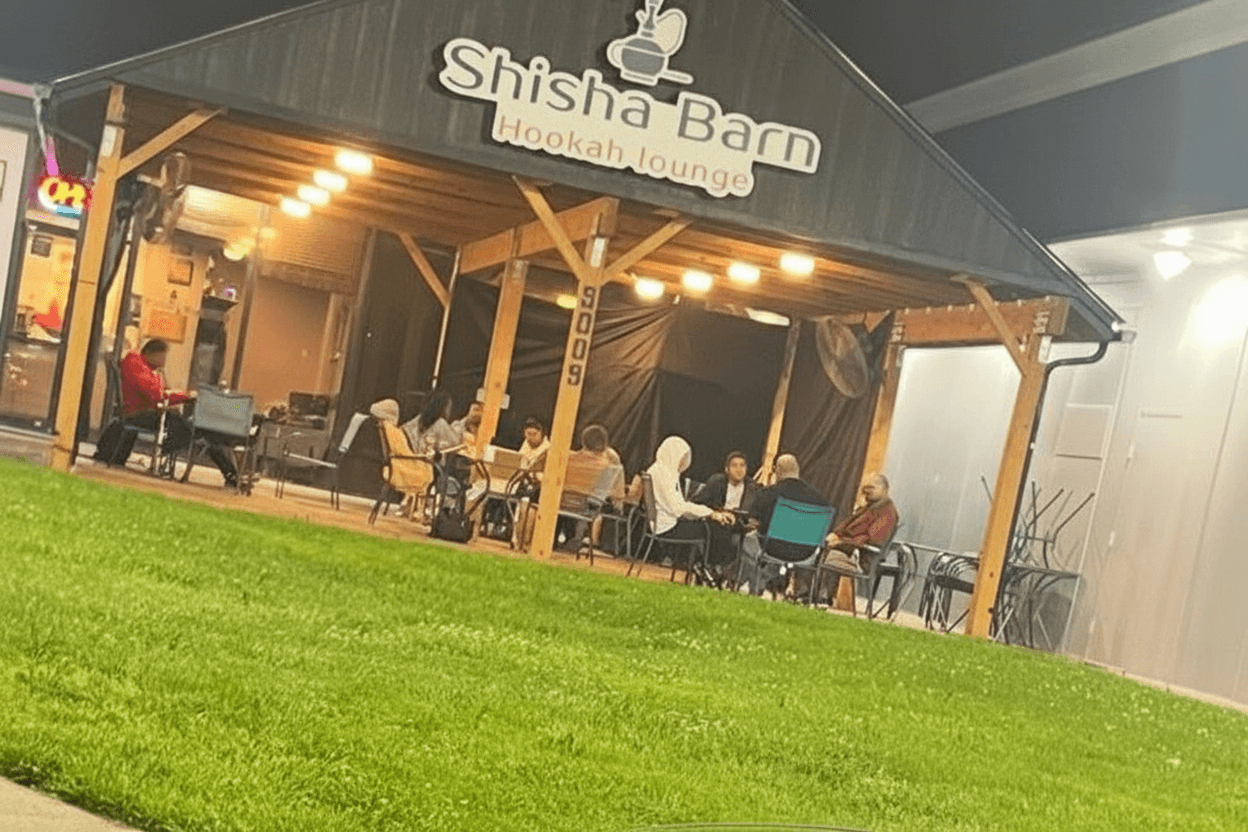 Outdoor relaxing space at Shisha Barn